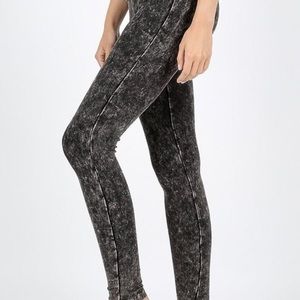 Zenana acid wash leggings